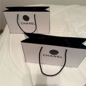2 Chanel Paper Bag 9 x 5 1/2 inches